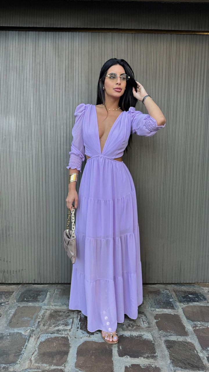 Vestido Celine Lilás - MHA VIANA STORE