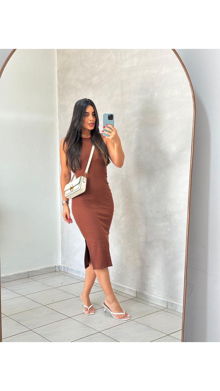 Vestido Jessica Marrom - MHA VIANA STORE
