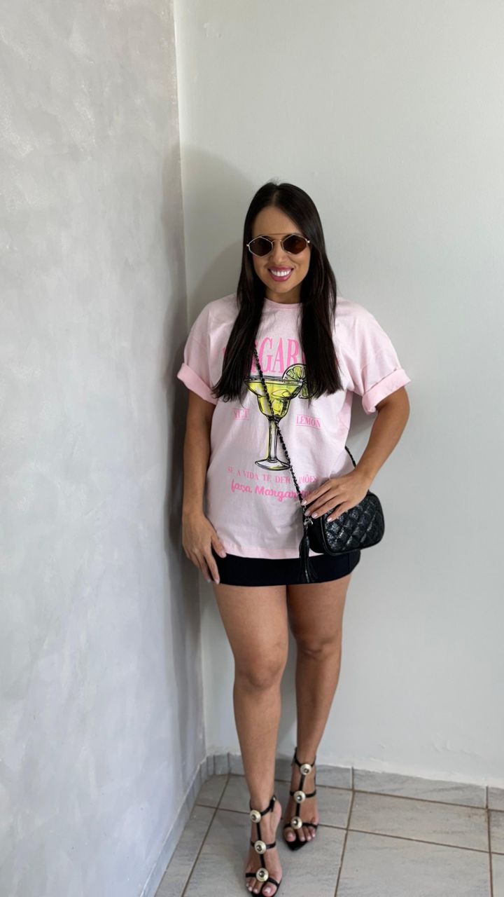 Max T-Shirt Drink Rosa - MHA VIANA STORE