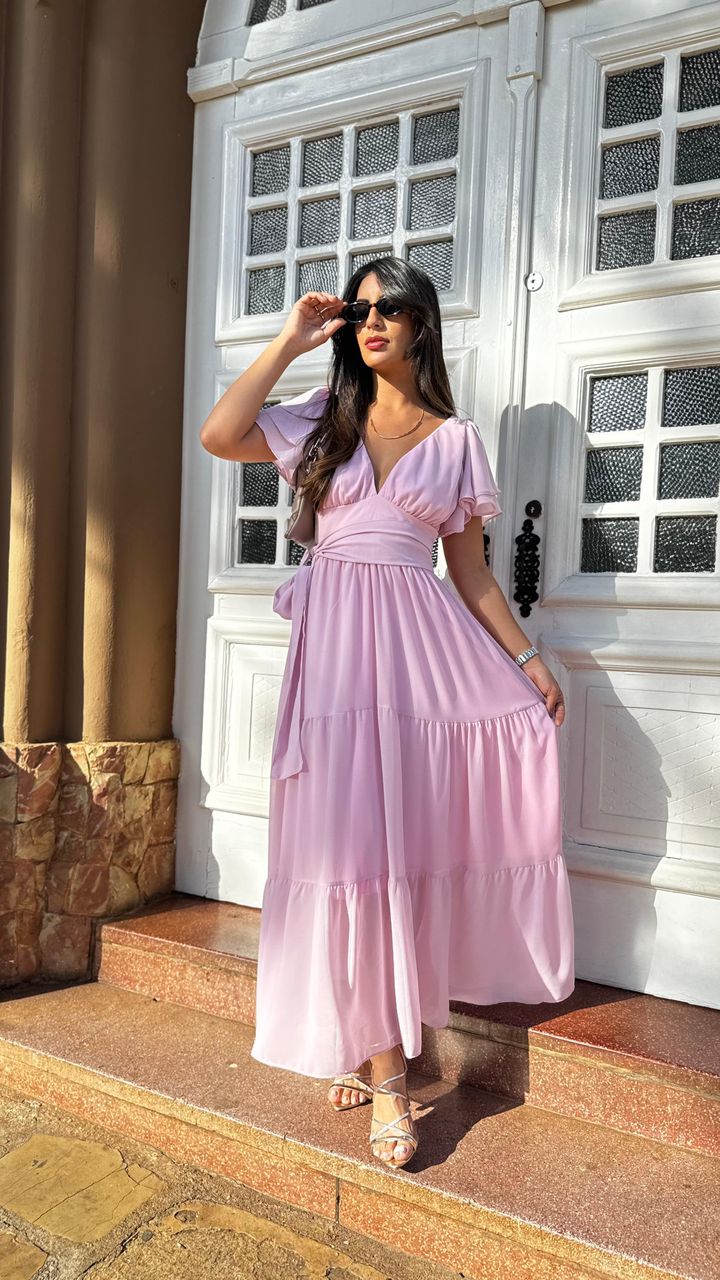 Vestido Sophia Rosa - MHA VIANA STORE