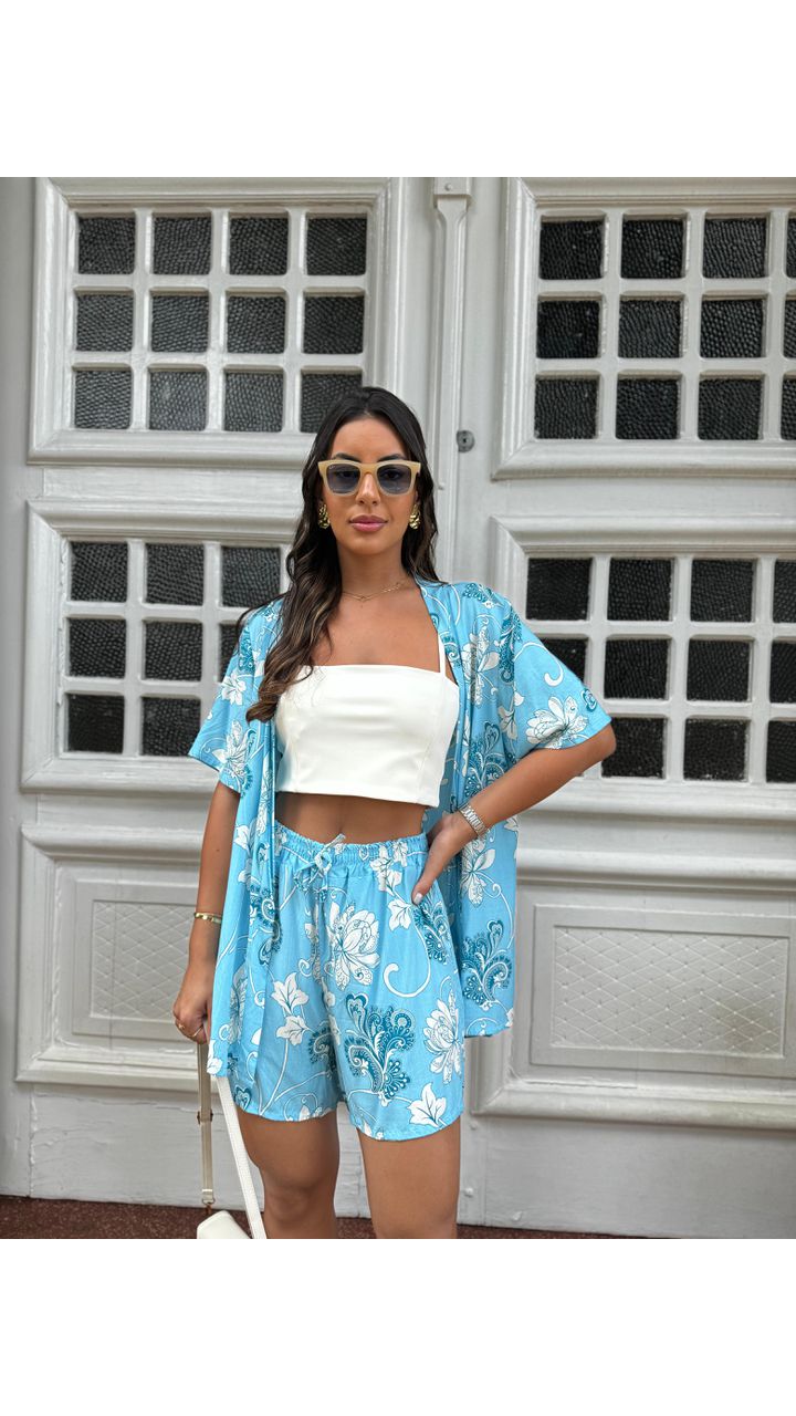 Conjunto de Short e Quimono Bianca - MHA VIANA STORE