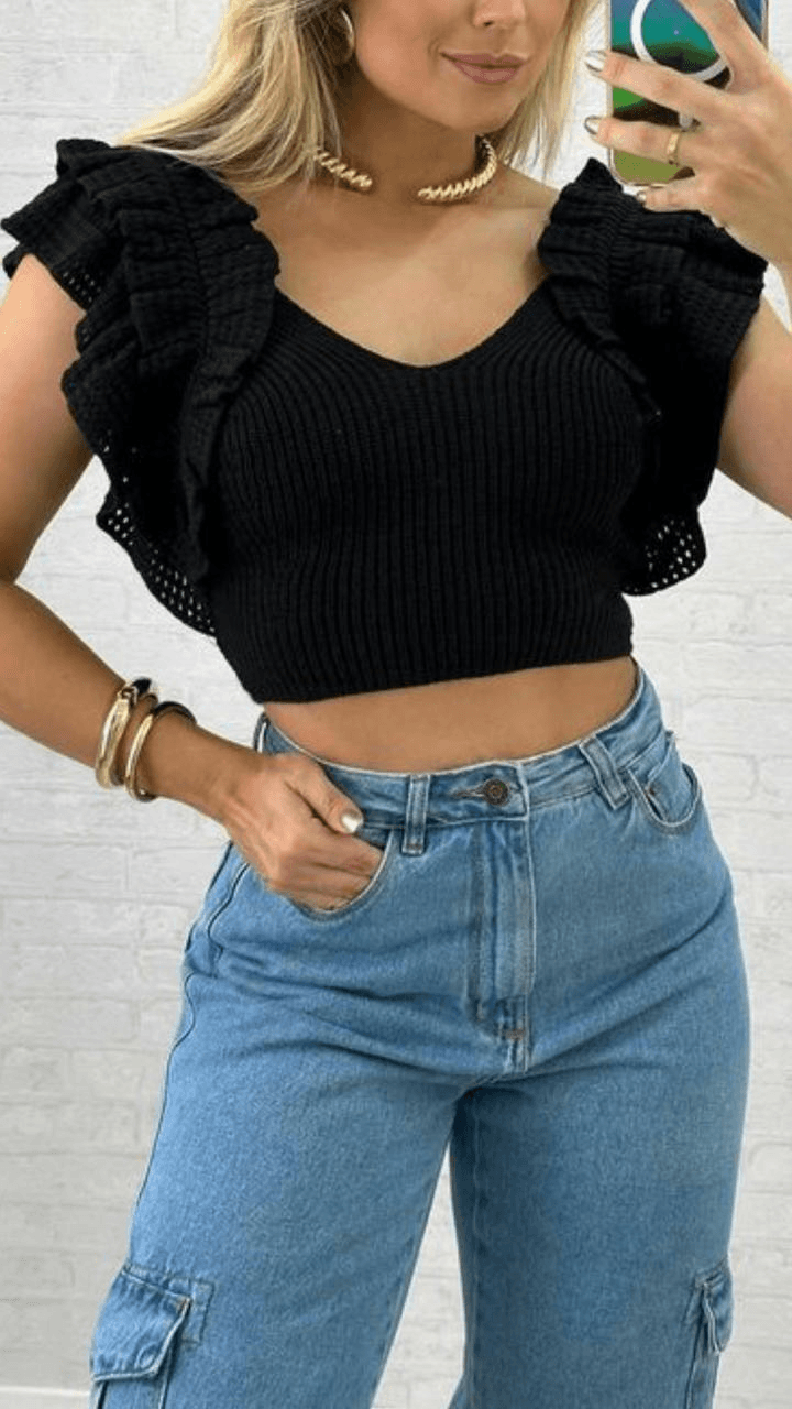 CROPPED LÍVIA PRETO - LILIES STORE