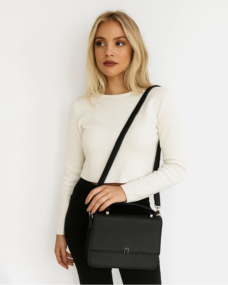Bolsa Transversal Jhenifer - Preta