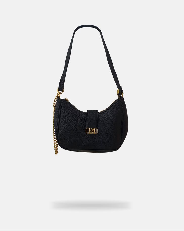 Bolsa Meia-Lua Transversal Caroline - Preto