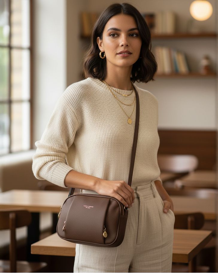 Bolsa Transversal Regina - Café