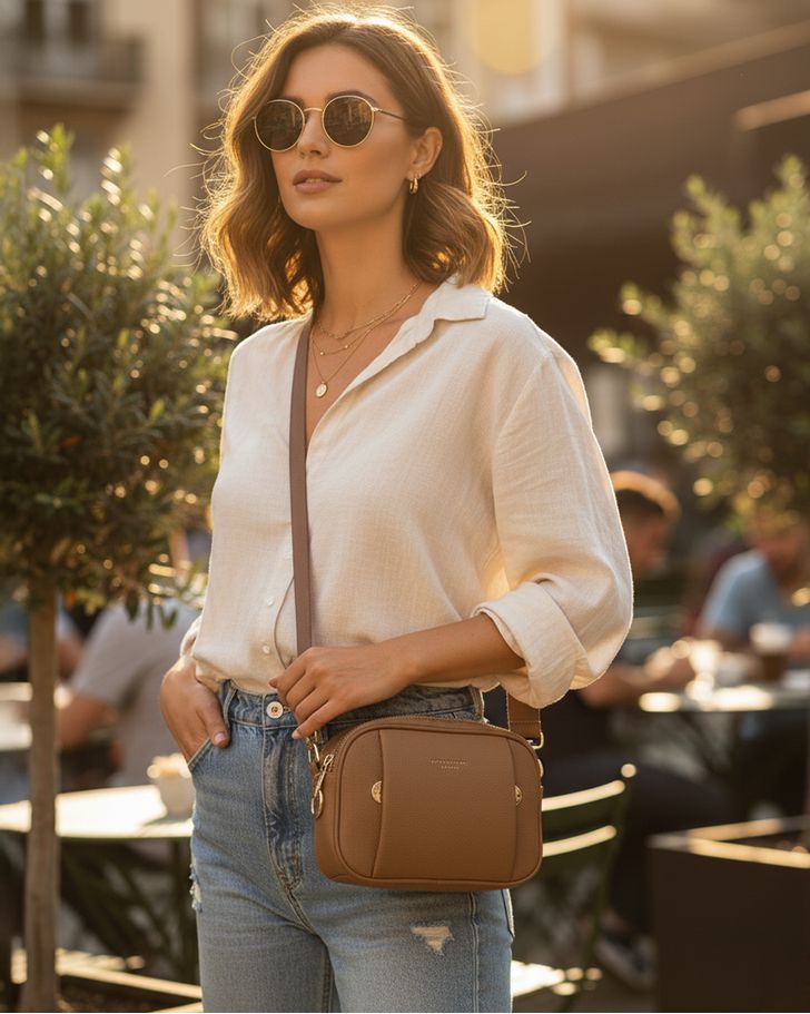 Bolsa Transversal Regina - Cappuccino