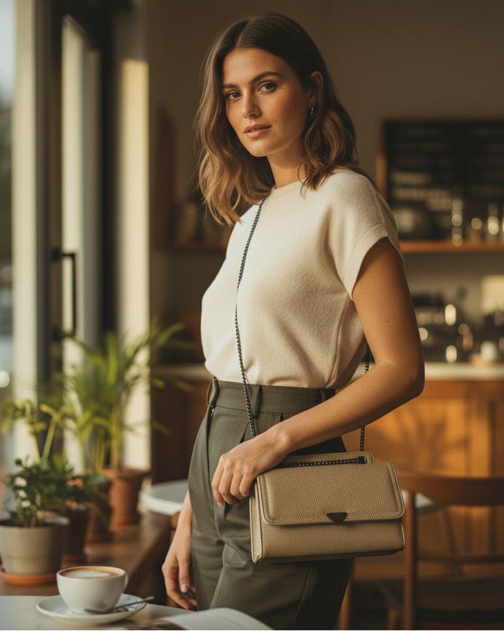 Bolsa Transversal Kamili - Dourada