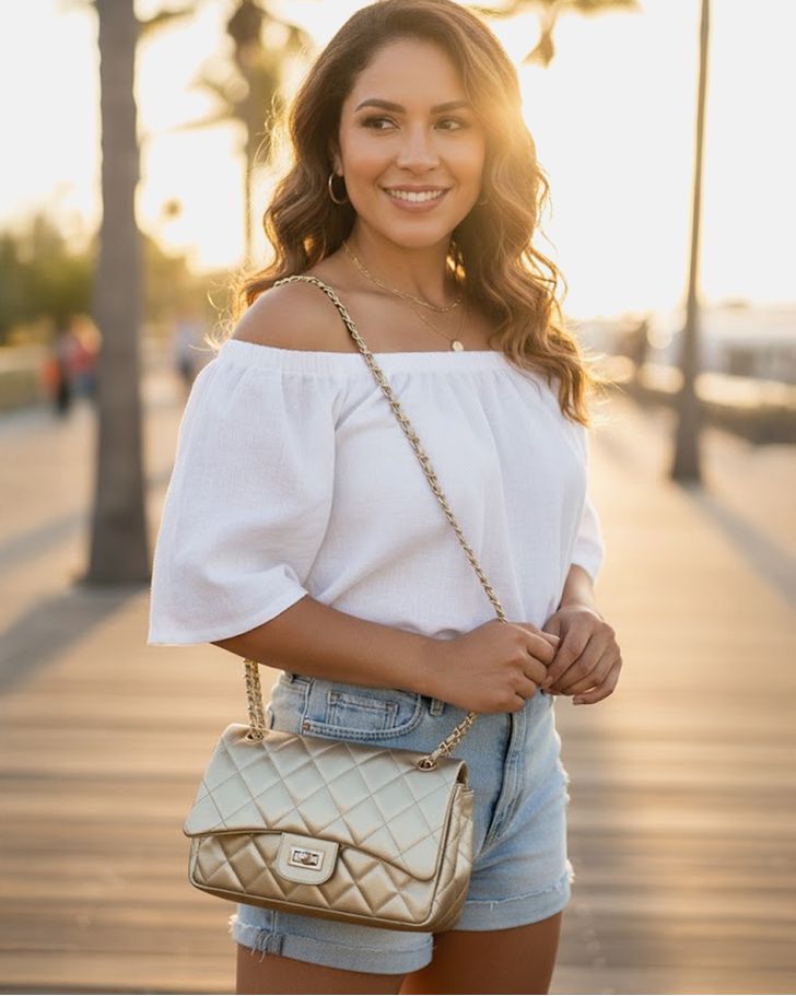 Bolsa Helena - Dourada 