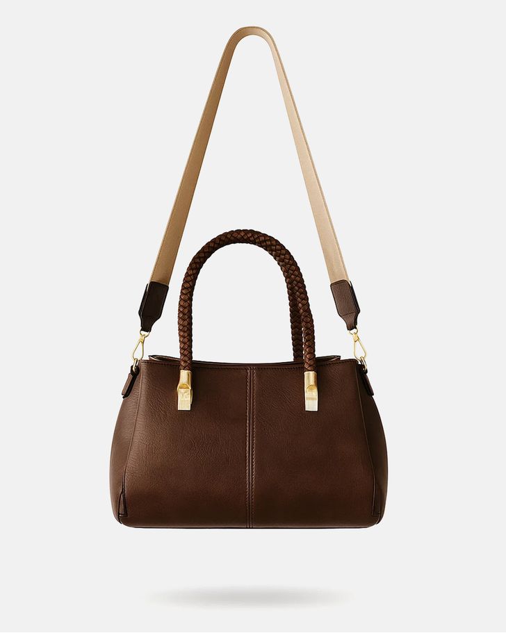 Bolsa Baú Celina - Coffee