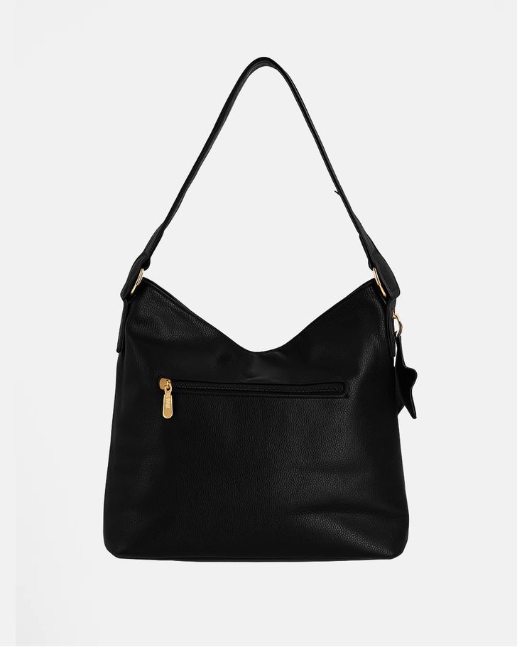 Bolsa De Ombro Média Laura - Black 