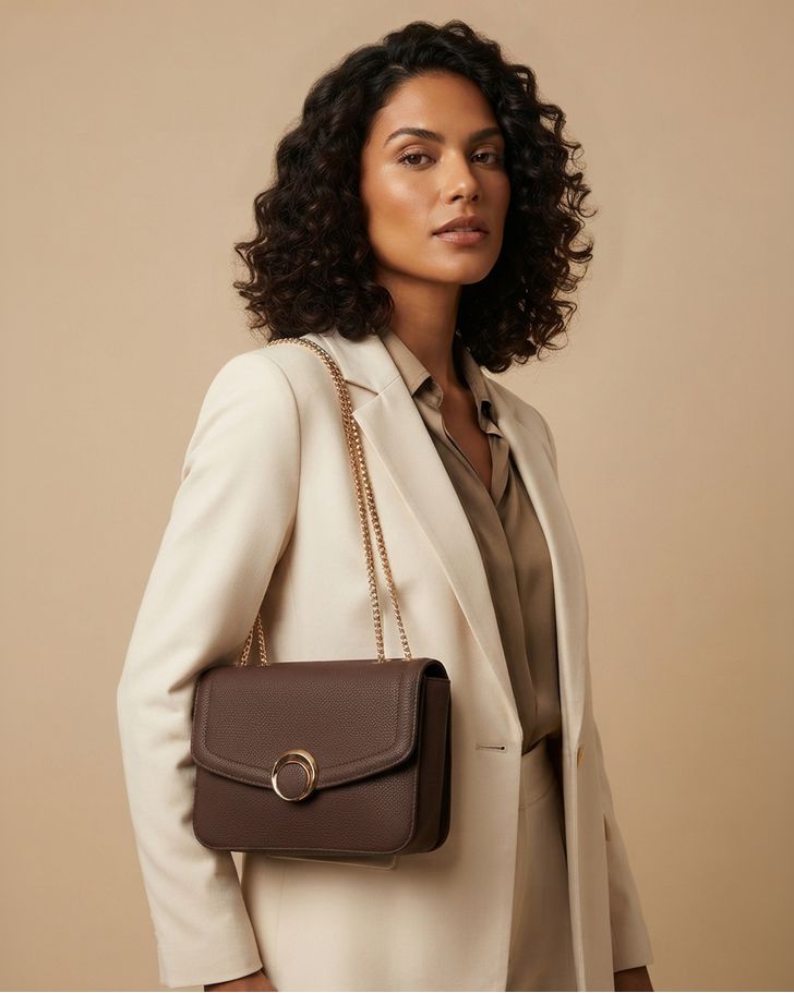 Bolsa Transversal Grande Bruna - Marrom