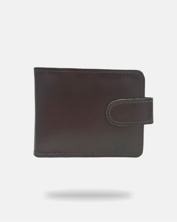 Carteira Masculina De Couro - Marrom