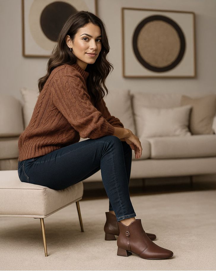 Bota Cano Curto e Saltinho Dianthus - Madeira