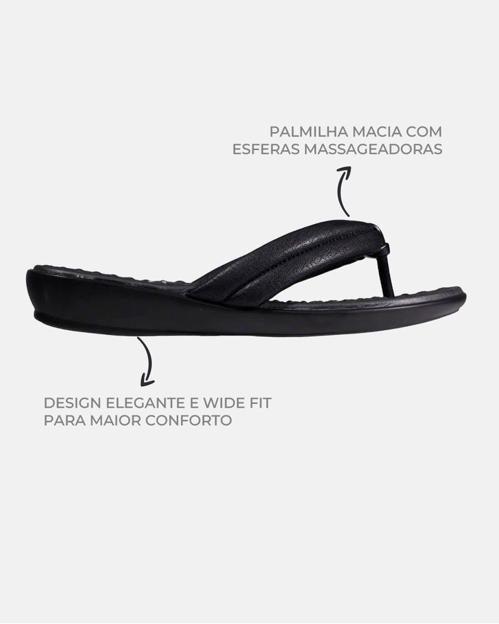 Chinelo Anatômico Jasmim - Preto