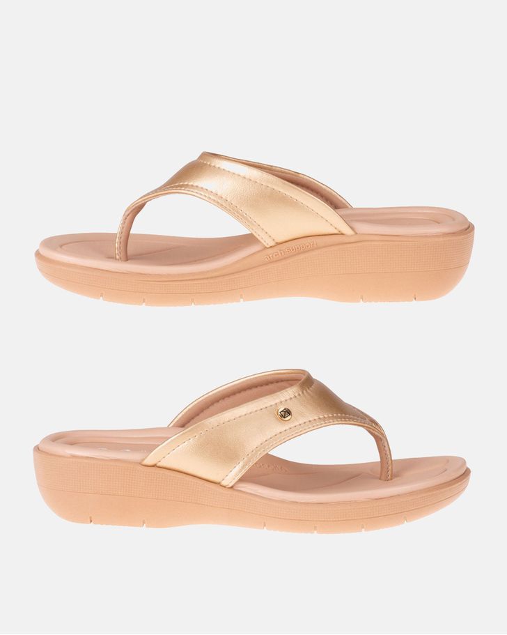 Chinelo Helicônia - Ouro