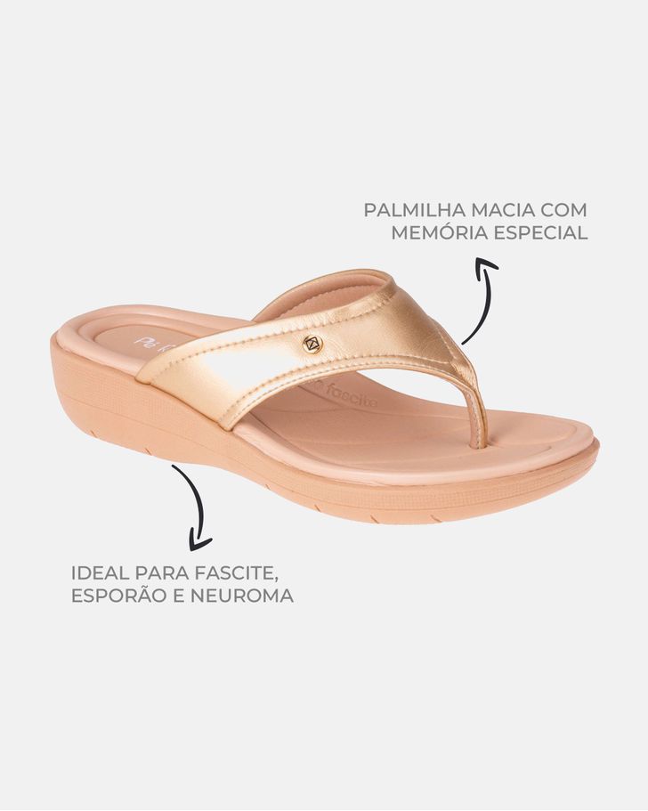 Chinelo Helicônia - Ouro