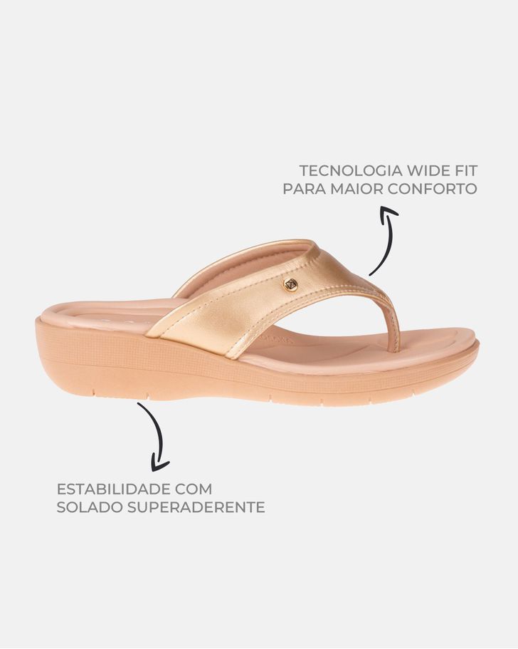 Chinelo Helicônia - Ouro