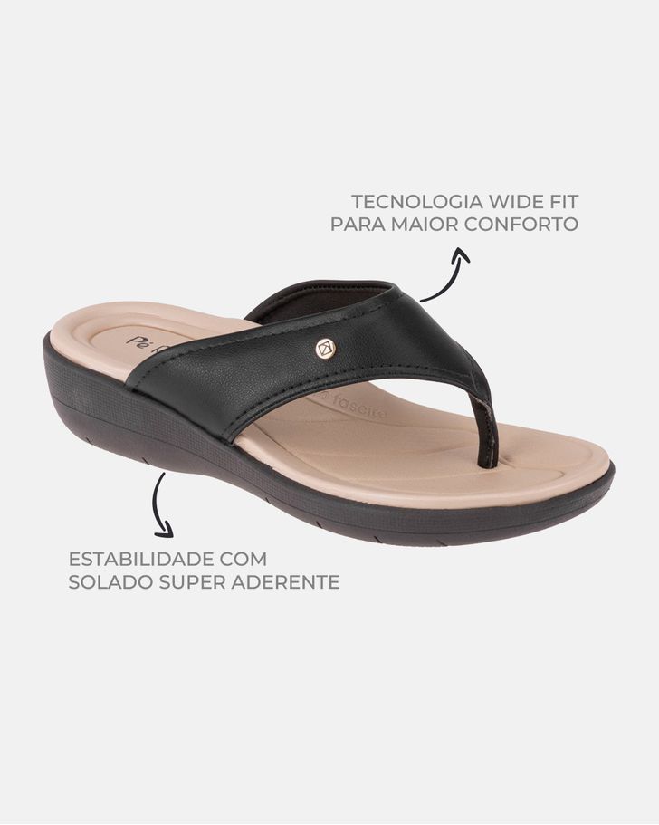 Chinelo Helicônia - Preto
