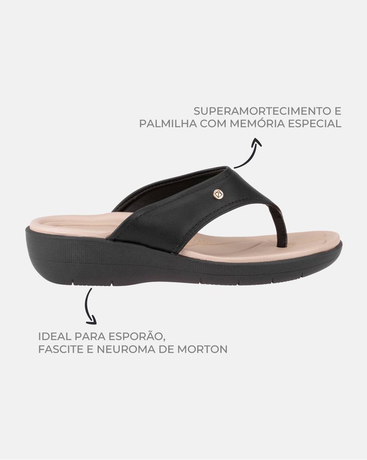 Chinelo Helicônia - Preto