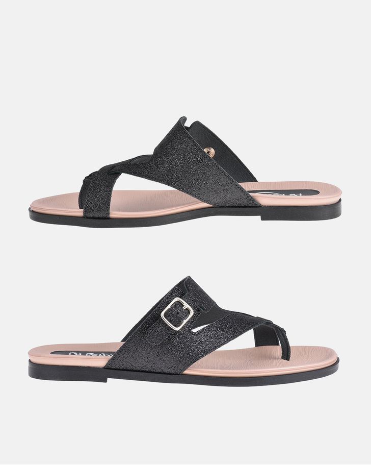 Chinelo Cosmos - Glitter Preto
