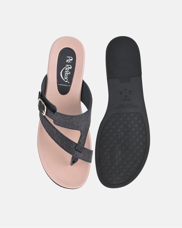 Chinelo Cosmos - Glitter Preto