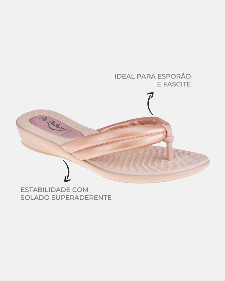 Chinelo Anatômico Jasmim - Rosê Gold