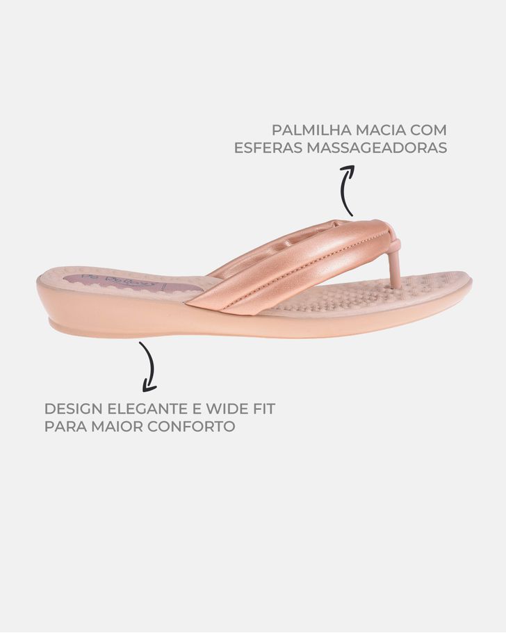 Chinelo Anatômico Jasmim - Rosê Gold