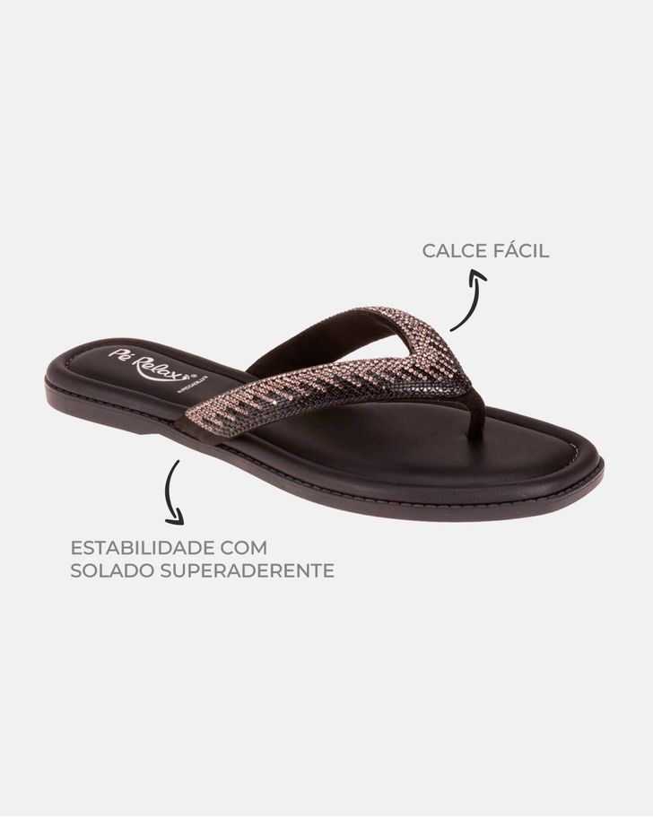 Chinelo Ultra Confortável Amarílis - Preto