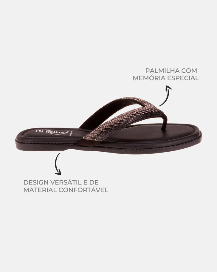 Chinelo Ultra Confortável Amarílis - Preto
