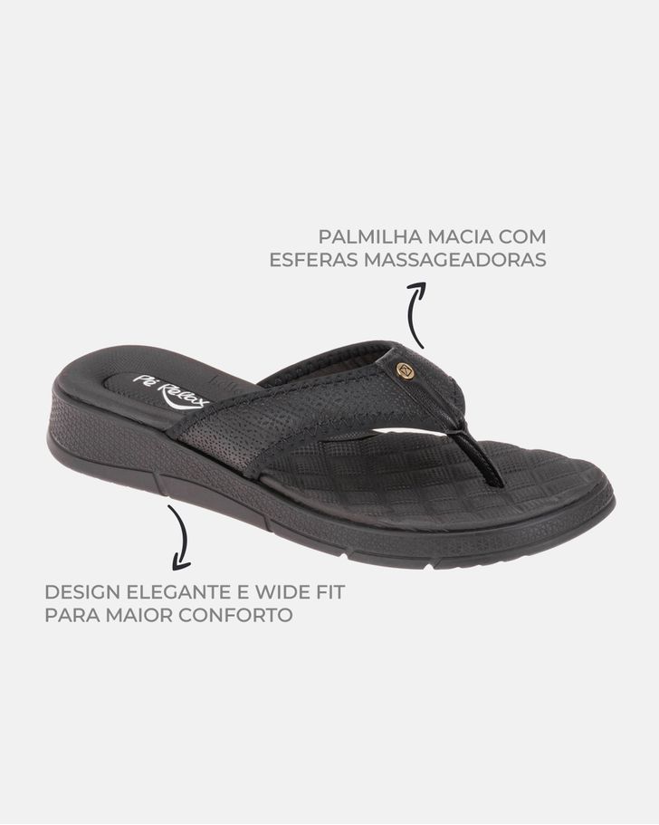 Chinelo Esporão Kalanchoê - Preto