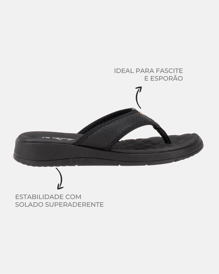 Chinelo Esporão Kalanchoê - Preto