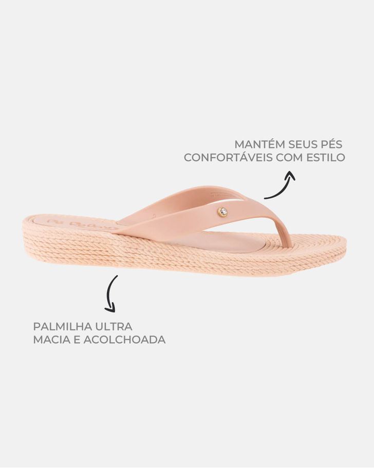 Chinelo Flat Agapanto - Antique