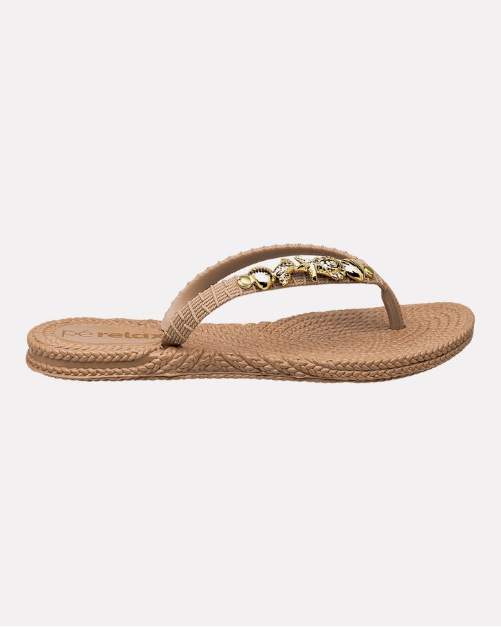 Chinelo Hibisco - Taupe