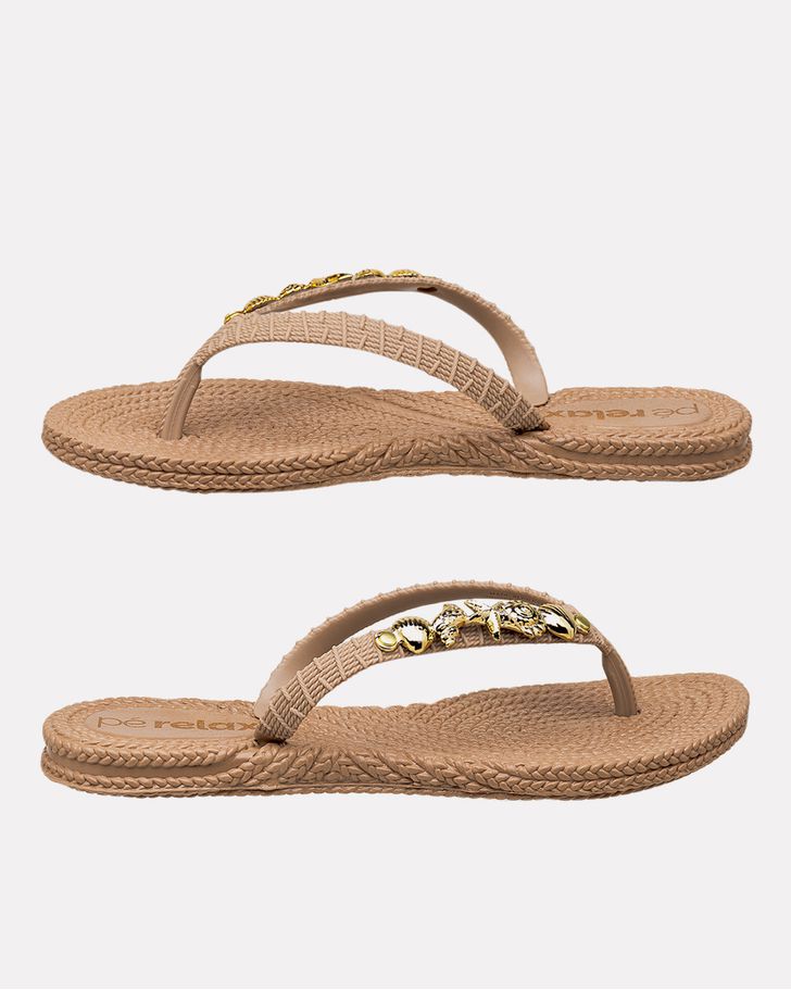 Chinelo Hibisco - Taupe