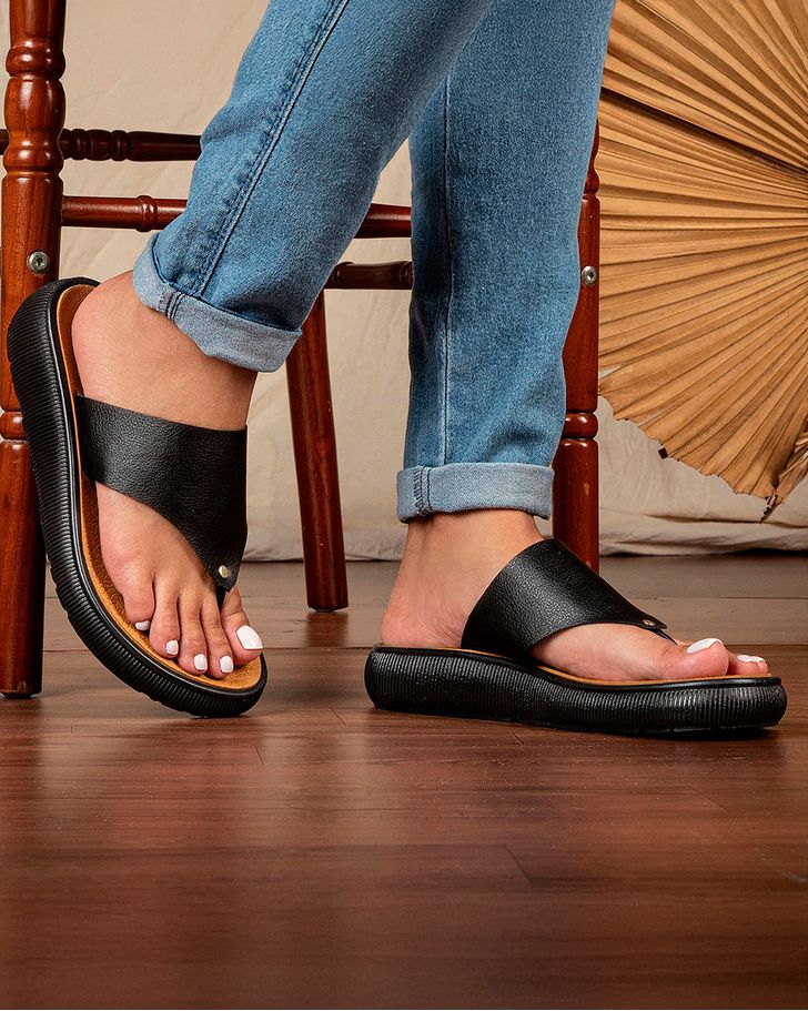 Chinelo Antúrio - Preto