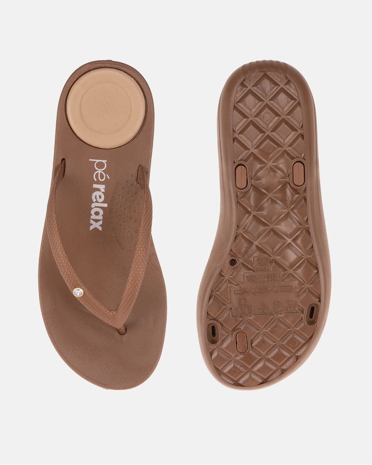 Chinelo Matricária - Bronze / Moca
