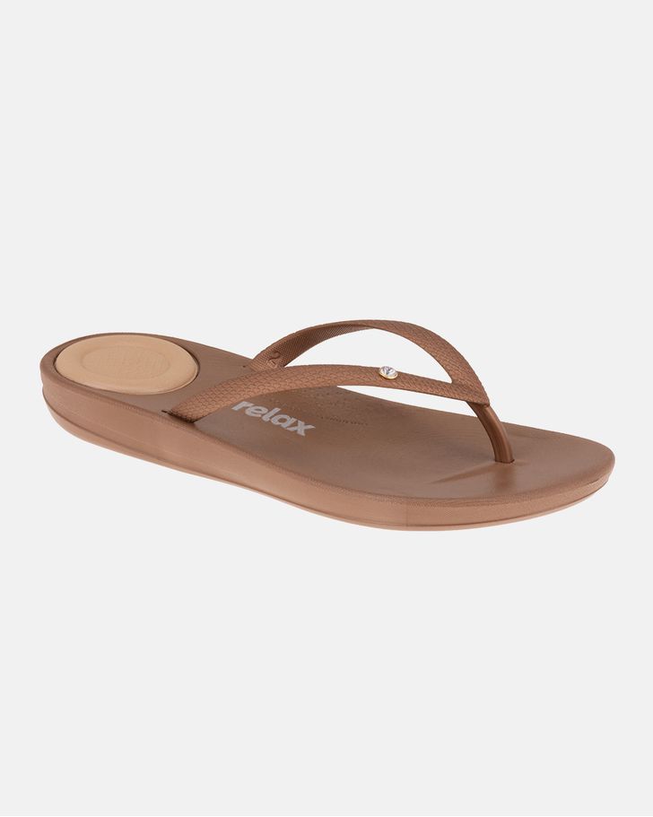 Chinelo Matricária - Bronze / Moca