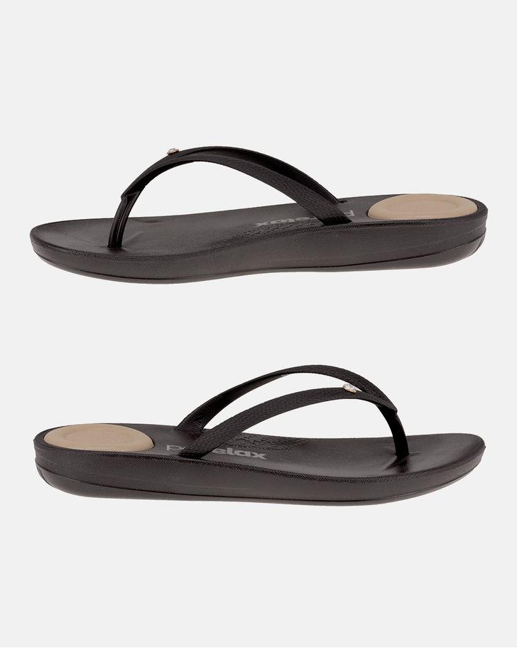 Chinelo Matricária - Preto