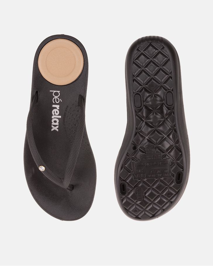 Chinelo Matricária - Preto