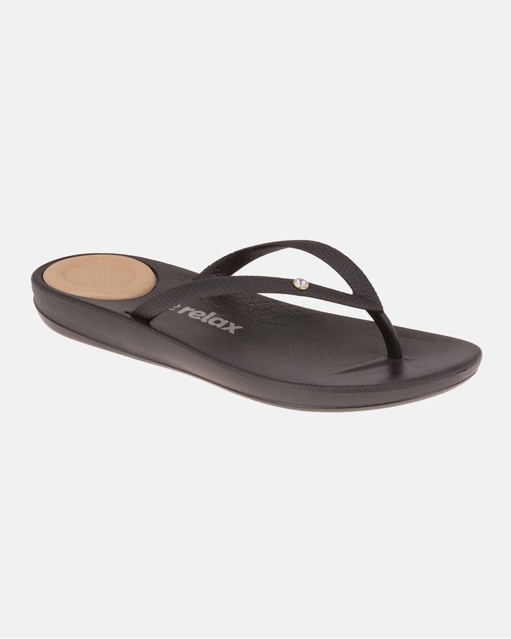 Chinelo Matricária - Preto