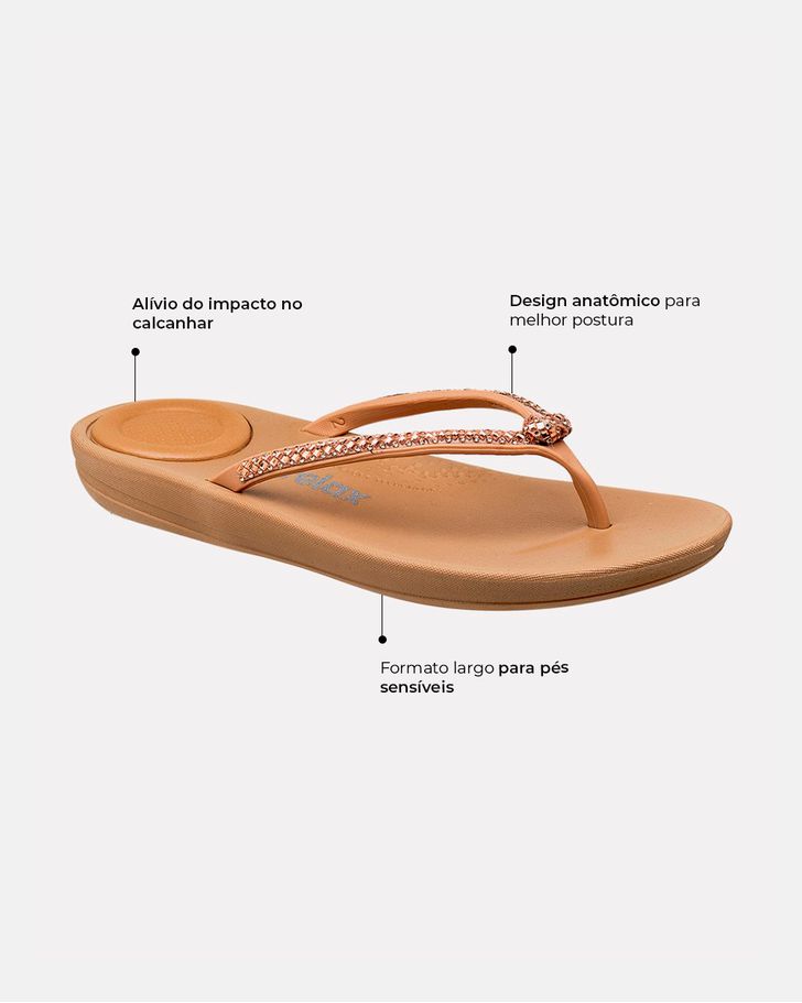 Chinelo Para Esporão Matricária - Gold / Taupe
