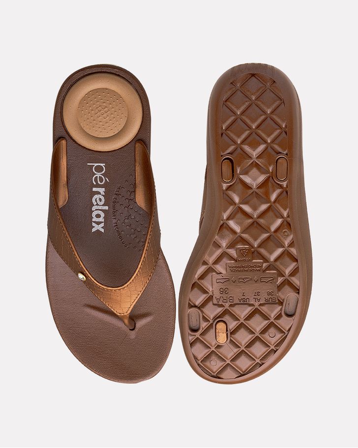 Chinelo Para Esporão Matricária - Bronze / Moca