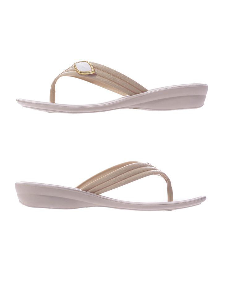 Chinelo Flat Orquídea - Areia