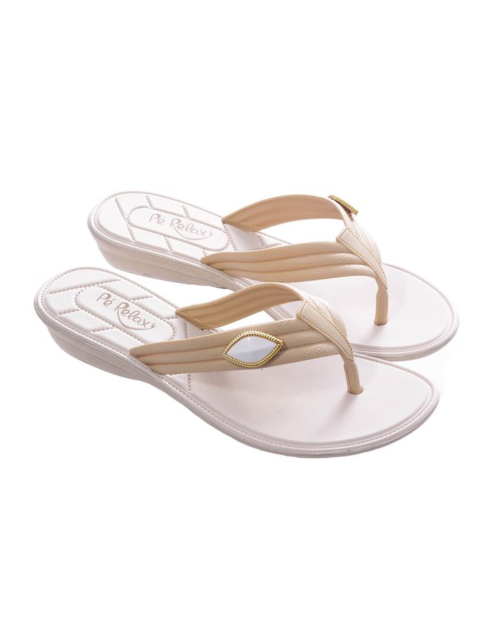 Chinelo Flat Orquídea - Areia