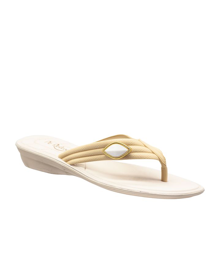 Chinelo Flat Orquídea - Areia