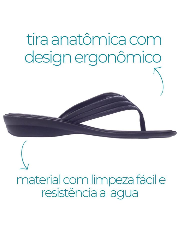 Chinelo Flat Orquídea - Preto