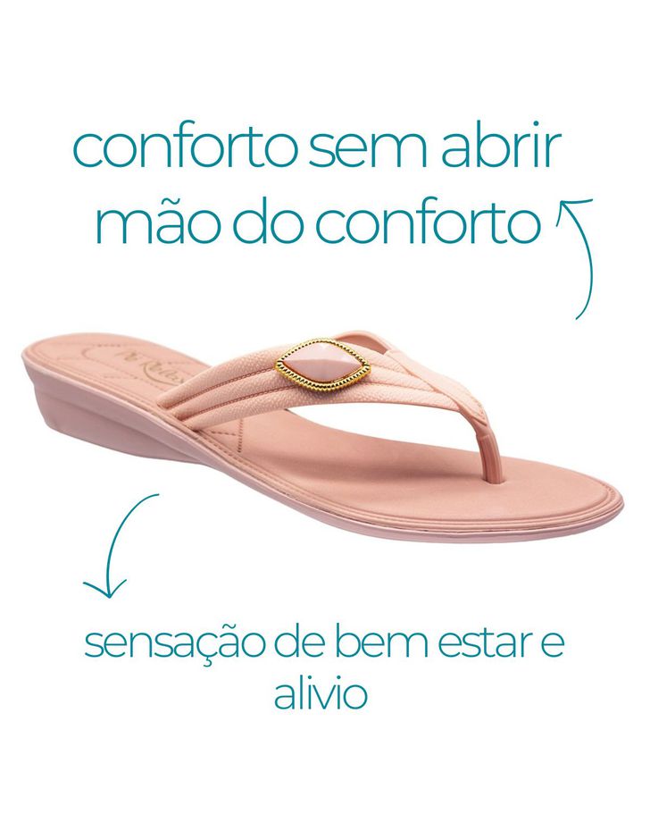 Chinelo Flat Orquídea - Rosa Mac