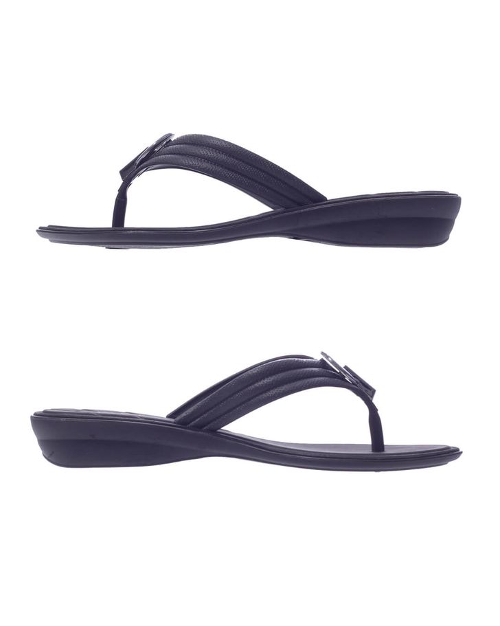 Chinelo Flat Orquídea - Preto