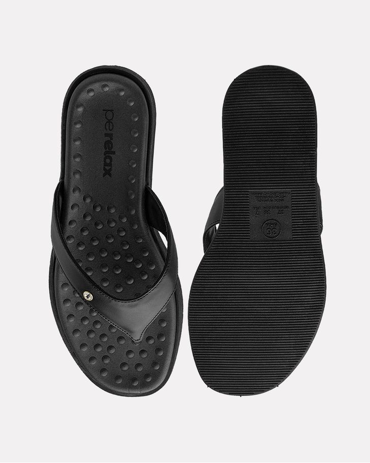 Chinelo Flat Íris - Preto