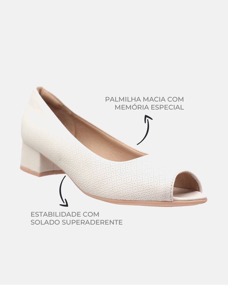 Peep Toe Margarida - Off White